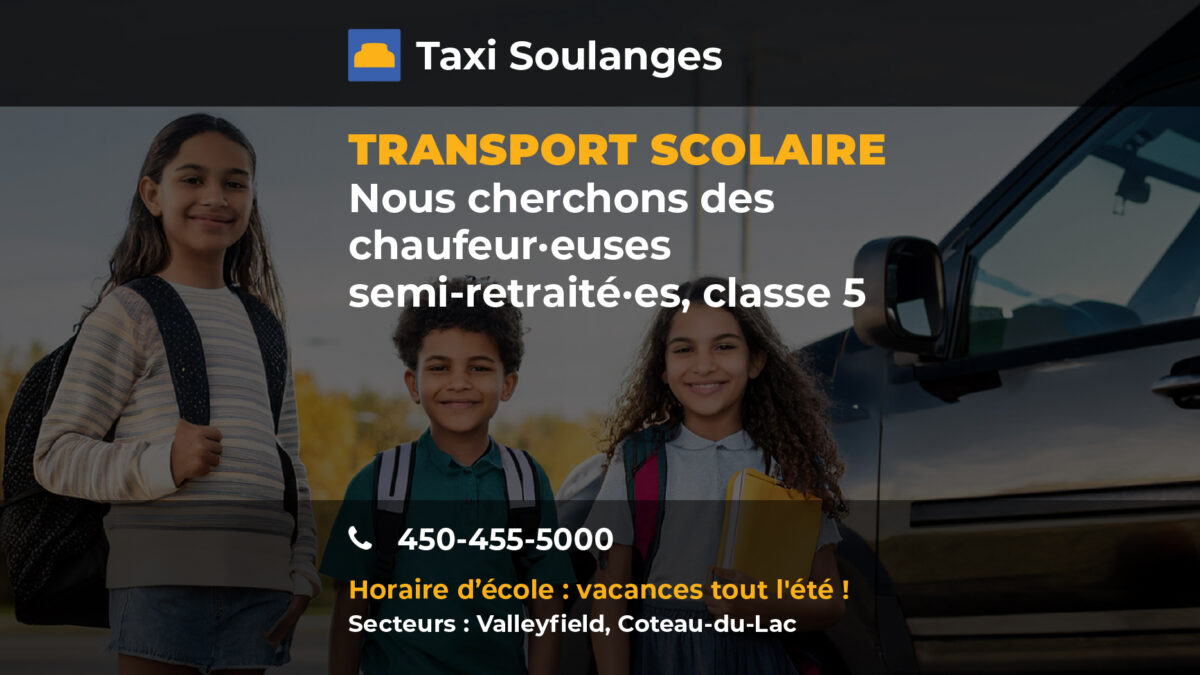 ÉCOLIERS Nous cherchons des chaufeur·euses classe 5